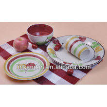 KC-00186/ceramic plate set/round shape/ceramic fruit set